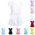 thumbnail image 1 of XINXIAOO Ballet Leotards for Girls Short Sleeve Ballet Leotard Bodysuit with Tutu Skirt Kids Dance Outfits 5-6 Years, 1 of 4