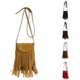 thumbnail image 1 of XINXIAOO Bohemian Fringe Messenger Bag, Crossbody Phone Purse with Adjustable Strap, 1 of 5
