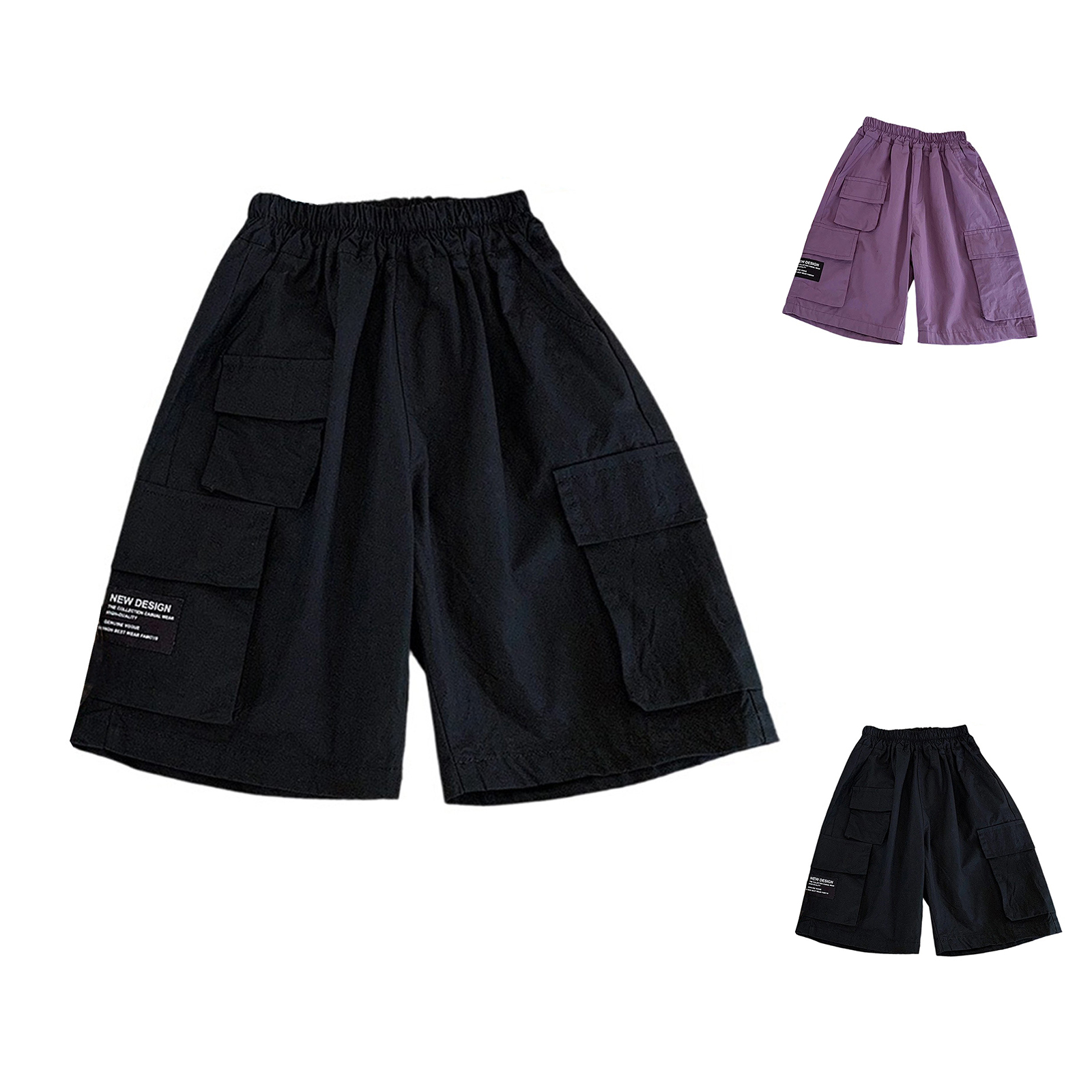 XINXIAOO Boys Athletic Shorts Loose Fit with Pockets Casual Elastic Waistband Boys Joggers Size 11-12 Years