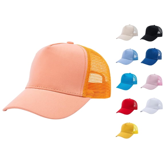 XINXIAOO Boys Girls Kids Quick Dry Performance Run Hat Orange Lightweight Adjustable Sports Cap UPF 50+ Sun Protection Baseball Cap