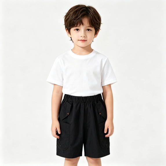 XINXIAOO Boys Shorts for Summer Lightweight Comfortable Gray Active Hiking Shorts Loose Fit Casual School Outdoor Shorts with Pockets 2T