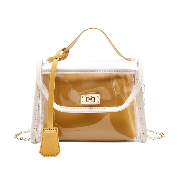 XINXIAOO Clear Transparent Messenger Bag, Lightweight Fashion Sling Shoulder Purse for Daily Use