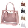 thumbnail image 1 of XINXIAOO Clear Transparent Shoulder Bag with Chain Strap & Handle, Cute Crossbody Tote Purse, 1 of 4