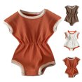 thumbnail image 1 of XINXIAOO Clothes for Boys Girls Soft Sleeveless Bodysuits Romper Cute Baby Girl Outfit 6-12 Months Girl Clothes, 1 of 4