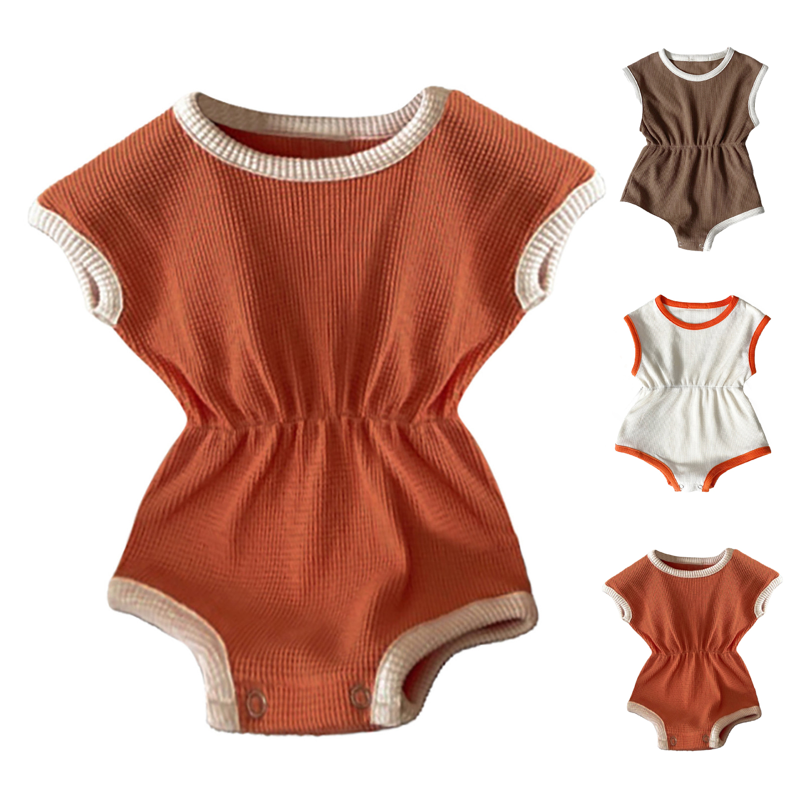 XINXIAOO Clothes for Boys Girls Soft Sleeveless Bodysuits Romper Cute Baby Girl Outfit 6-12 Months Girl Clothes