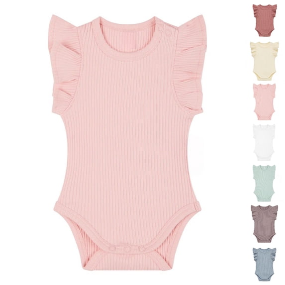 XINXIAOO Clothes for Boys Girls Soft Sleeveless Bodysuits Romper Outfit Bodysuit 0-3 Months
