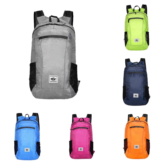 XINXIAOO Colorful Folding Outdoor Backpack, Large Capacity Lightweight Travel Sports Bag with Logo Print