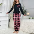 thumbnail image 1 of XINXIAOO Cozy Women's Two Piece Pajama Set With Long Sleeve Top And Checkered Pants Soft Housewear With Pockets For Autumn And Winter Silk Pajamas for Women Shorts Set Teenager Pajamas Women Pajamas, 1 of 8