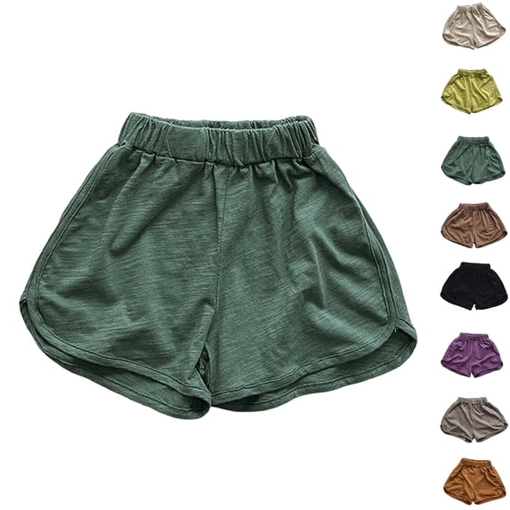 XINXIAOO Girls Athletic Shorts Loose Fit Casual Elastic Waist Sports Shorts for Girls 6-12 Months