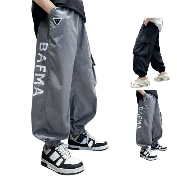 XINXIAOO Girls Boys School Uniform Pants Straight Leg with Pockets Formal Girls Boys Golf Pants Boys Girls Pants Size 8-9 Years