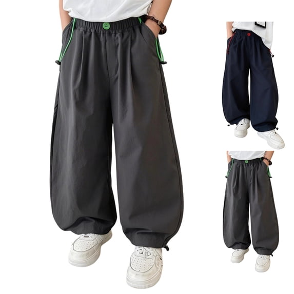 XINXIAOO Girls Boys Uniform Pants Straight Leg Pants for School Comfort Girls Boys Golf Pants Boys Girls Clothes Size 11-12 Years