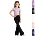 thumbnail image 1 of XINXIAOO Girls Flare School Uniform Pants Elastic Waist Drawstring Trousers Formal Back to School Outfits 7-8 Years, 1 of 5