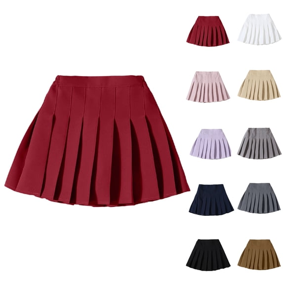 XINXIAOO Girls Pleated School Uniform Skirts Ruffle Layered Skirts Athletic Outfit Cute Skirts for Girls 15-16 Years
