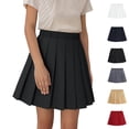 thumbnail image 1 of XINXIAOO Girls Pleated School Uniform Skirts Skirt School A-Line Mini Outfit Summer Black Skirt for Girls 5-6 Years, 1 of 8