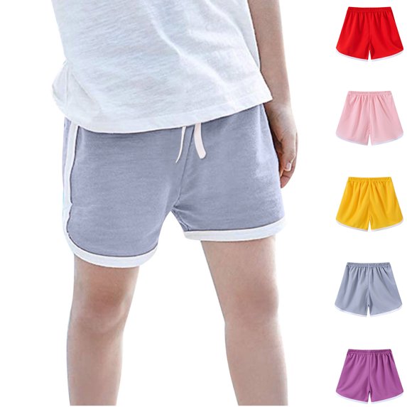 XINXIAOO Girls Shorts Athletic Loose Fit Elastic Waist with Drawstring Girls Joggers Size 12-13 Years