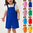 thumbnail image 1 of XINXIAOO Girls Sleeveless Jumpsuit Suspenders Overalls Shorts Casual Summer Outfits for Girls Boys 3-4 Years, 1 of 5