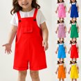 thumbnail image 1 of XINXIAOO Girls Sleeveless Jumpsuit Suspenders Overalls Shorts Casual Summer Outfits for Girls Boys 9-10 Years, 1 of 5