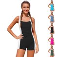 thumbnail image 1 of Bigetiay Girls Swimsuit One Piece Color Block Ruched Athletic Swimwear with UPF 50 Girls Bathing Suit 7-8 Years, 1 of 6