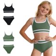 thumbnail image 1 of XINXIAOO Girls Swimsuits 2 Piece Tankini Sets Summer Adjustable Straps Comfortable Cute Swimsuits Bathing Suit Swimwear for Girls' Swimwear 13-14 Years, 1 of 5