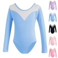 thumbnail image 1 of XINXIAOO Gymnastics Leotards for Girls Solid Color Long Sleeve Ballet Leotard Bodysuit for Ballerina Kids 18-24 Months, 1 of 3