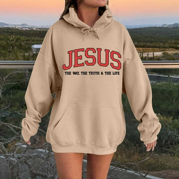 XINXIAOO Womens Hoodies Jesus Loves You Hoodie Graphic Hoodie Oversized Womens Hoodies Pullover Fall Clothes Women Cute Sweatshirt