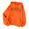 thumbnail image 1 of XINXIAOO Hoodies for Women Long Sleeve Hoodie Pullover Sweatshirts Unisex Hoodie Orange Sweatshirts Fall Outfits for Women Clothes, 1 of 2