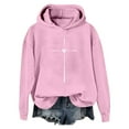thumbnail image 1 of XINXIAOO Hoodies for Women Long Sleeve Hoodie Women Hoodies Pullover Baggy Hoodies Pink Hooded Sweatshirt Winter Essentials Cute Sweatshirt, 1 of 4