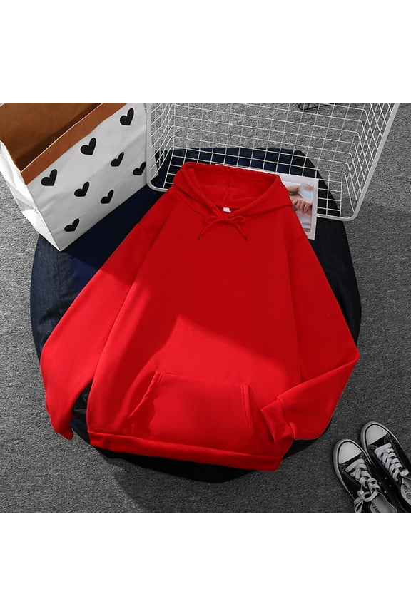 Hoodies for Women Long Sleeve Hoodie Womens Hoodies Pullover Cute Hoodies Red Hoodie Fall Sweatshirts Preppy Clothes Teen Girl