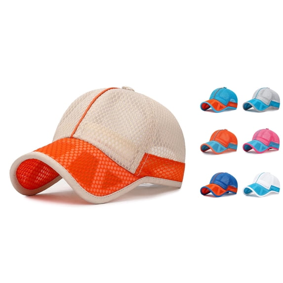 XINXIAOO Kids Ball Cap Beige Baseball Cap Breathable Lightweight Performance Hat for Boys and Girls Sweat Wicking Quick Dry Adjustable Sports Cap