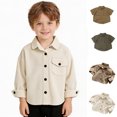 thumbnail image 1 of XINXIAOO Kids Boys Button Down Shirts Beige Shirt for Boys Dress Shirt Boys Formal Shirt Boys Suit Size 2-3 Years, 1 of 6