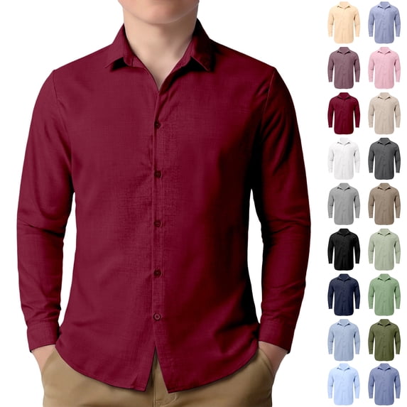 XINXIAOO Kids Boys' Button Down Shirts Boys Red Button Down Shirt Boys Formal Shirt Kids Uniform Shirts 5-6 Years