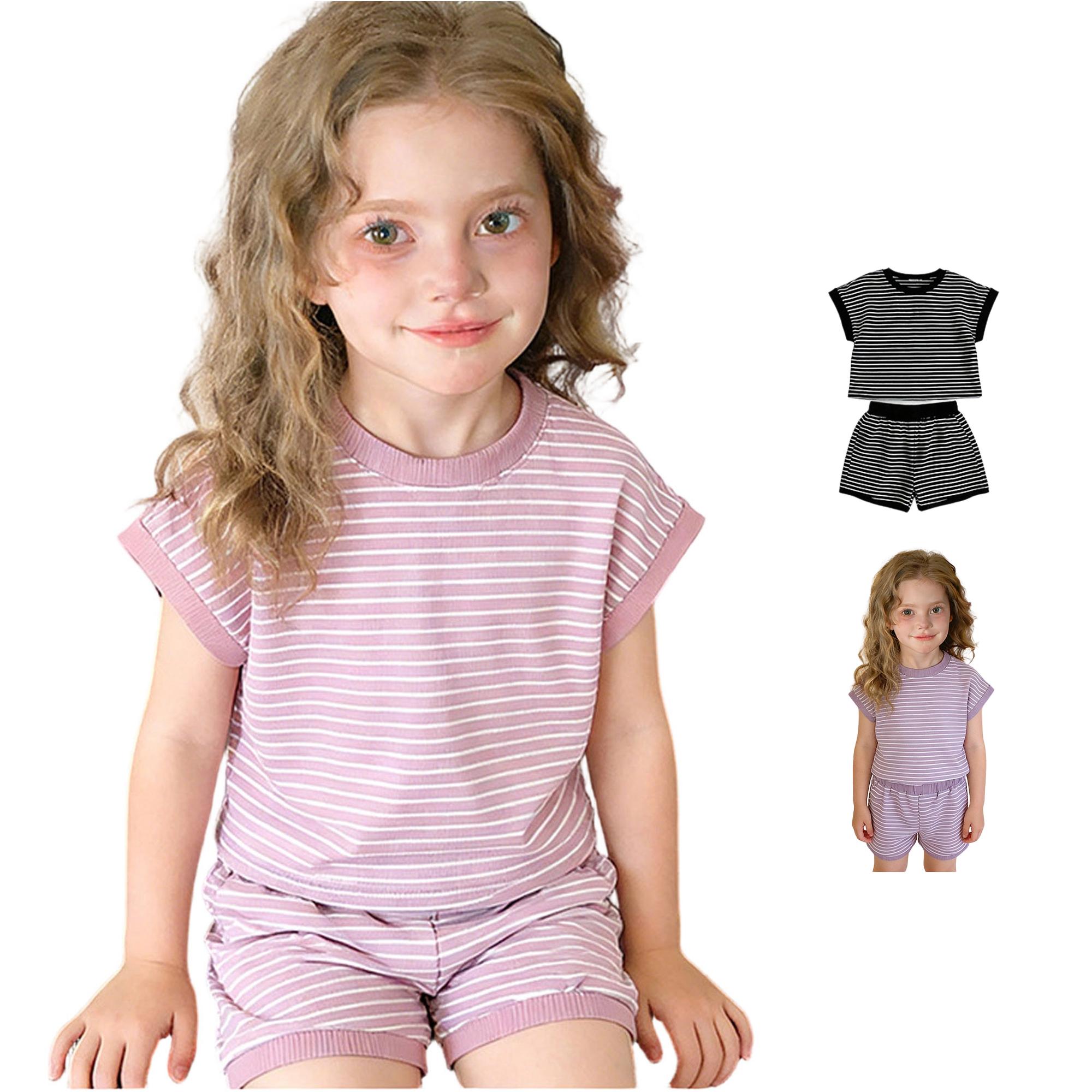 XINXIAOO Kids Boys Girls 2-Piece Set Short Sleeve Top and Shorts Quick Dry 9-10 Years Clothes Boys