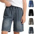 thumbnail image 1 of XINXIAOO Kids Boys Jeans Shorts Casual Elastic Waist Summer Trousers Short 5-6 Years Clothes, 1 of 6