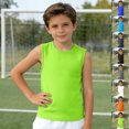 thumbnail image 1 of XINXIAOO Kids Boys Solid Color Tank Top, Breathable Sleeveless Shirt for School Sports, Size 9-10 Years, 1 of 6