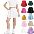 thumbnail image 1 of XINXIAOO Kids Girls' Pleated Mini Skirt High Waisted Ruffle Layered Skirts Girls Outfit Summer White Skirts for Girls 5-6 Years, 1 of 5