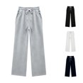 thumbnail image 1 of XINXIAOO Kids Sweatpants Active Fit Elastic Waist Jogger Sweatpants with Pockets Girls Athletic Pants Light Gray Pants for Girls Uniform Pants 9-10 Years, 1 of 4