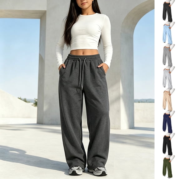 XINXIAOO Kids Sweatpants Elastic Waist Straight Leg Pants With Pockets Boys Athletic Pants Dark Gray Pants Kids Spring Fall Sweatpants 5-6 Years