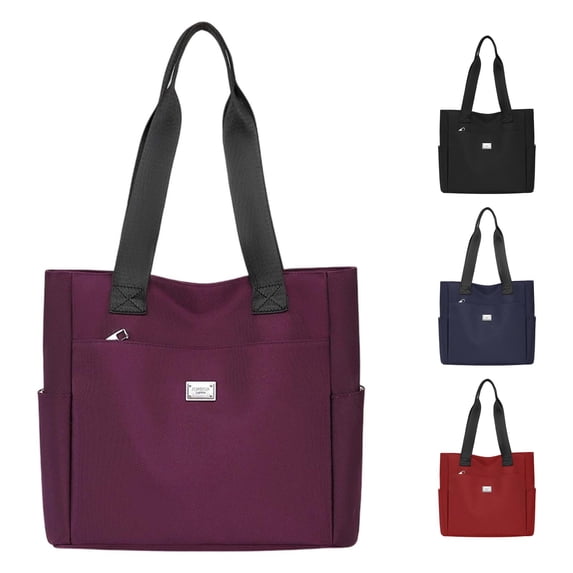 XINXIAOO Large Capacity Nylon Shoulder Bag, Ladies' Handbag with Zipper & Pocket