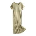thumbnail image 1 of XINXIAOO Nightgowns For Women With Built In Bra O Neck Short Sleeve Sleepwear Casual Loose Nightshirts Soft Comfy Sleepshirts Girls Plaid Nightgown Womens Small Shirts Night Gown Ladies Nigh Gowns, 1 of 5