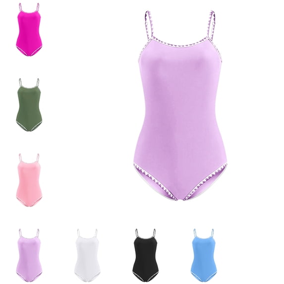 Bigetiay One Piece Swimsuit for Girls Classic Spaghetti Strap Girls Bathing Suits 10-11 Years