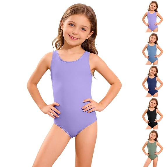 XINXIAOO One Piece Swimsuit for Girls Sleeveless Quick Dry Swimwear Beach Girl Bathing Suit, Size 3T-14Y