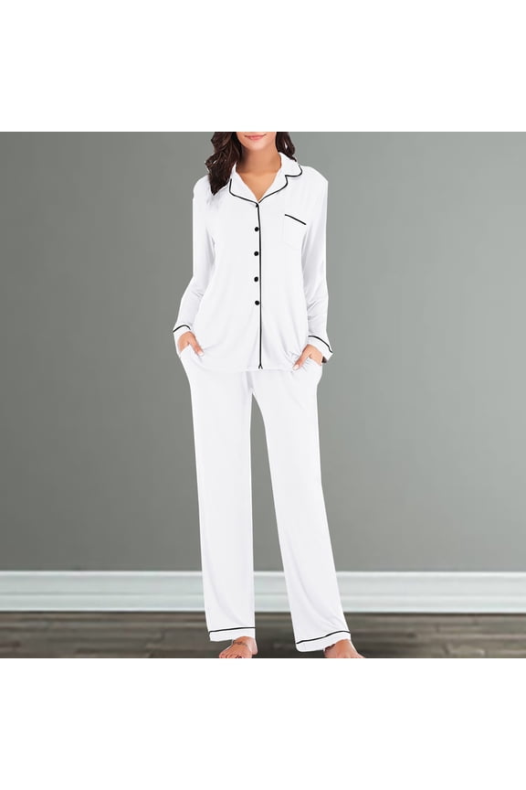 Pajamas Women's Long Sleeve Sleepwear Soft Button Down Loungewear Set Nightwear Bridal Party Getting Ready Outfits Bridal Pajamas for Bride Tartan Plaid Pajamas Women's Pajamas Flannel