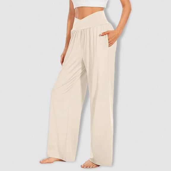 XINXIAOO Pants for Women Pants Casual White Womens Pants Loose Pants Womens Trousers High Waisted Womens Summer Pants