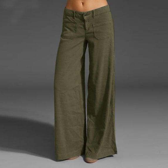 XINXIAOO Pants for Women Womens Pants Casual Green Pants Comfy Pants Wide Leg Pants Woman with Pockets Womens Fall Pants
