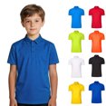 thumbnail image 1 of XINXIAOO Polo Shirts Boys Short Sleeve Blue Button up Shirts School Uniform Casual Tops Shirts for Kids 7-8 Years, 1 of 3