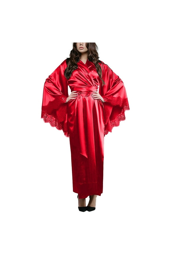 Satin Kimono Robe Long Bridesmaid Wedding Bath Robe With Lace Trim plus Size Robe 4x-5x Spa Robes Womens Housecoats Leopard Wrap Towel Kimonos Robe for Women Japanese plus Size Thin Robe