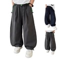 thumbnail image 1 of XINXIAOO School Pants for Boys Girls Straight Leg Trousers with Pockets Dreesy Girls Boys Back to School Clothes Girls Boys Uniform Pants Size 15-16 Years, 1 of 4