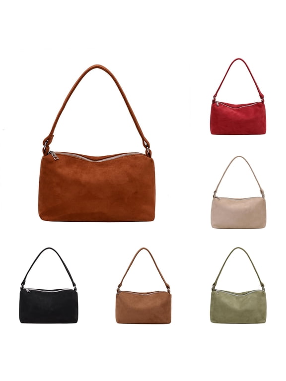 Suede Mini Shoulder Bag, Small Purse for Women for Fall & Winter