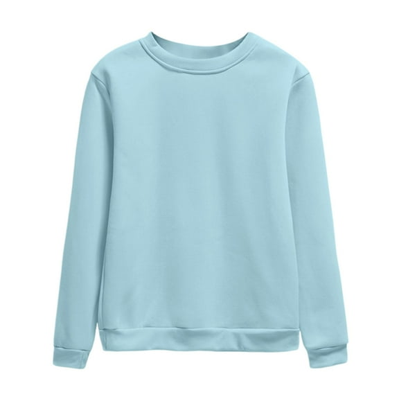 XINXIAOO Sweatshirt for Women Long Sleeve Sweatshirt Pullover Sweatshirt for Women Blue Crewneck Sweatshirts Fall Clothing Trendy Womens Clothes