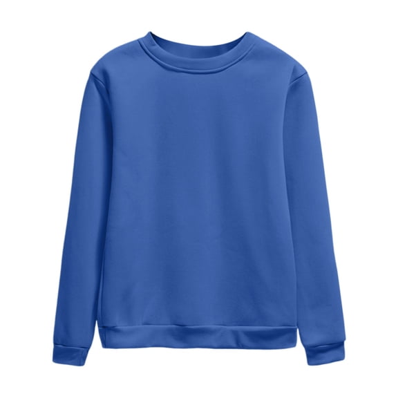 XINXIAOO Sweatshirt for Women Long Sleeve Sweatshirt Women's Pullover Blue Crewneck Sweatshirts Womens Clothing Fall Preppy Clothes Teen Girl